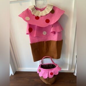 Cupcake pottery barn costume with trucker treat basket